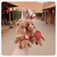 Porte-clés pendentif pour sac à dos, adorable chameau de Dunhuang en peluche super douce, rembourré de coton PP, accessoire souvenir d'attraction touristique
