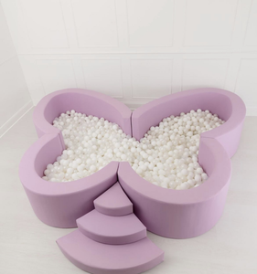 Location d'événement de fête commerciale location d'anniversaire équipement de terrain de jeu Beige pastel vert blanc pour enfants fosse de jeu souple fosses à balles - Product Image 2