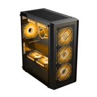 Ventilateurs RVB Boîtier d'ordinateur de jeu Micro ATX noir avec USB3.0 Ventilateur arrière de 120mm Conception de flux d'air ventilé pour ITX & MATX