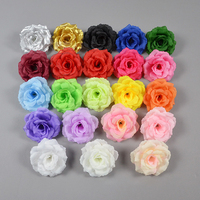 Têtes de fleurs décoratives en soie de 8 cm en gros, accessoires muraux floraux, têtes de fleurs bon marché