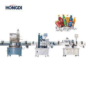 Ligne de production automatique haute vitesse pour l'embouteillage de liquides, jus d'orange, huile alimentaire, avec système de remplissage, bouchage et étiquetage pour bouteilles en verre - Product Image 2