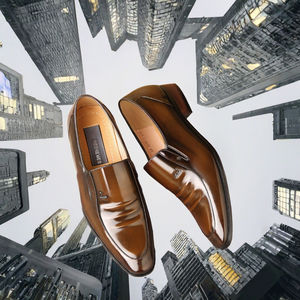 Chaussures basses pour hommes en cuir véritable, antidérapantes, pour le bureau, les occasions professionnelles et les mariages - Product Image 2