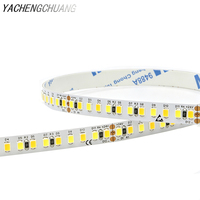 Bande lumineuse LED à trois températures de couleur SMD2835, 192 LED par mètre, 24V, flexible, découpable, dimmable, éclairage décoratif pour miroir