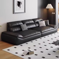 Luxuriöses Leder-Relaxsofa Couch Wohnzimmer-Set Möbel