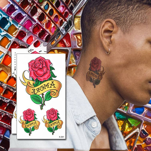 Autocollants de tatouage temporaires pour enfants personnalisés, transfert à l'eau, autocollants colorés conformes à la norme EN71 - Product Image 3