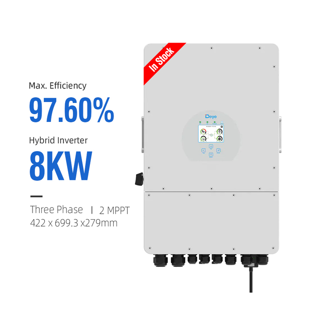 Hybrid Inverter DEYE Brand 8kw 10kw 12kw SUN-5/6/8/10/12K-SG04LP3-EU on Grid off Grid Hybrid Inverter with Wifi