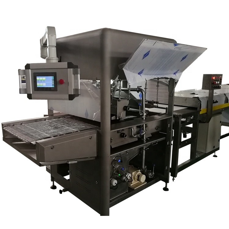 Недорогая автоматическая линия для нанесения шоколадного покрытия 600 мм, машина для нанесения шоколадного покрытия