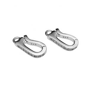 Cadena de plata de ley 925 con cierre redondo de flor, chapada en oro, conector de bolso de corazón, collar, broches de joyería DIY al por mayor - Product Image 1