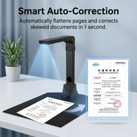 Scanner de documents pliable A3 SD-2000 en gros avec interface USB, prend en charge l'OCR PDF/WORD/EXCEL/TXT/CSV, pour usage bureautique, noir, en stock
