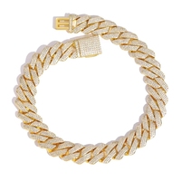 Chaîne cubaine Hiphop massive plaquée or pour homme, collier Miami en laiton et cuivre serti de CZ, style rappeur, 20 mm, pour femme