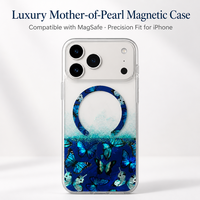 Coque de téléphone portable en TPU avec logo personnalisé, motif coquillage naturel, impression époxy et paillettes, pour iPhone 18 Pro Max, disponible en ODM, vente en gros
