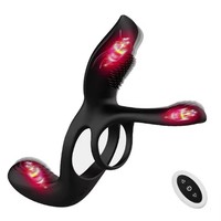 Vibrateur de massage prostatique masculin à chargement magnétique USB, jouet sexuel en silicone, stimulateur à double anneau vibrant, anneau de précision
