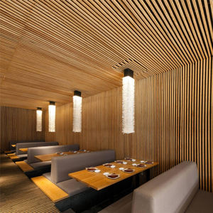 天井WPC壁パネル正方形中空木材チューブWPCコラム天井 - Product Image 6