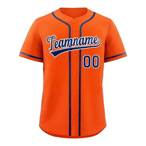 Venta al por mayor de poliéster de secado rápido transpirable camisetas de béisbol de diseño personalizado sublimación impresa logotipo liso Jersey de béisbol para los hombres - Product Image 3