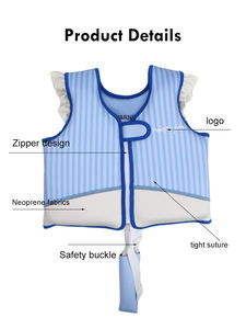 Chaleco Salvavidas de Neopreno de Alta Flotabilidad para Bebés, Diseño de Dibujos Animados, <span class=keywords><strong>con</strong></span> Hombros <span class=keywords><strong>con</strong></span> Volantes, para Deportes Acuáticos Infantiles - Product Image 2