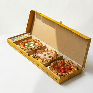 Scatola per Pizza in Carta Kraft Personalizzata con Scomparti Multipli e Divisorio per Salsa, Ideale per Asporto e Consegna <span class=keywords><strong>a</strong></span> <span class=keywords><strong>Domicilio</strong></span> - Product Image 1