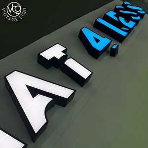 Lettres en relief 3D personnalisées éclairées par LED avec logo <span class=keywords><strong>de</strong></span> localisation, enseigne lumineuse pour l'enseigne <span class=keywords><strong>de</strong></span> l'entreprise <span class=keywords><strong>de</strong></span> blanchisserie - Product Image 2