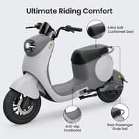 Moto électrique longue portée avec batterie au lithium 48V, étanche IP65, 400W, avec frein à disque, autonomie de 70 km, vitesse de 45 km/h, pour adultes