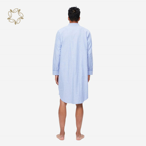 <span class=keywords><strong>Camicia</strong></span> da <span class=keywords><strong>notte</strong></span> da <span class=keywords><strong>uomo</strong></span> in cotone organico Eco Friendly abbigliamento da salotto da <span class=keywords><strong>uomo</strong></span> a manica lunga sostenibile - Product Image 2