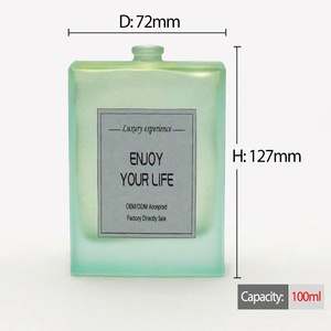 LANGXU Flacon de parfum de voyage en vaporisateur personnalisé de 100 ml avec boîte d'emballage dégradé givré coloré belle fantaisie de luxe - Product Image 2