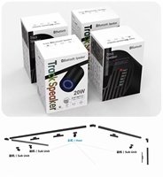 Rail lumineux magnétique multifonction avec haut-parleur, noir et blanc, pour plafond, idéal pour l'éclairage et le son domestique ou commercial