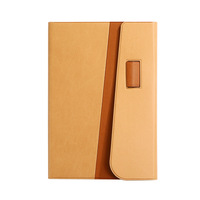 Carnet de notes à 5 anneaux avec porte-stylo intégré, idéal pour les réunions d'entreprise, portable, personnalisable avec logo