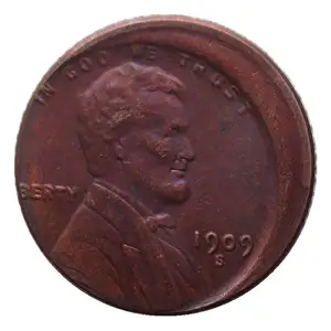 Venta al por mayor Reproducción de monedas vintage EE. UU. Pequeños centavos Out-center Error 1909 S VDB Lincoln Penny Copper
