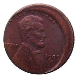 Riproduzione di monete Vintage all'ingrosso USA piccoli centesimi fuori centro errore 1909 S VDB Lincoln Penny rame - Product Image 1
