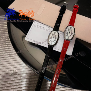 Montres Longnes élégantes, nouveau style, montre-bracelet ovale de luxe à quartz pour femmes et filles, accessoire de mode avec bracelet en cuir - Product Image 2