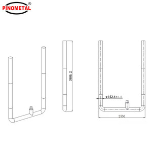 6 pouces <span class=keywords><strong>45</strong></span> degrés en acier inoxydable 304 Turn Out Top Style Kits de pile d'échappement pour Peterbilt Kenworth - Product Image 4