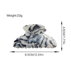 กิ๊บหนีบผมอะคริลิคสีลูกกวาดขนาดใหญ่ กิ๊บหนีบผมสำหรับอาบน้ำ - Product Image 3