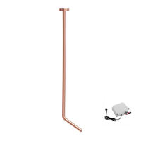 Robinet à capteur sans contact WEIHAO en or rose, type plafond, longue sortie, distributeur d'eau automatique