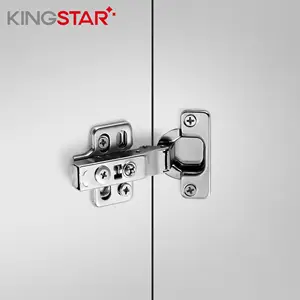 High Quality 3d Hydraulic Buffering Soft Closing Cabinet Hinges with Quick Mounting Clip-on Plate