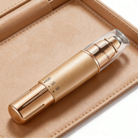 Masseur facial électrique doré pour les yeux, alimenté par piles AA, outil portable de soin de la peau, appareil à usage quotidien