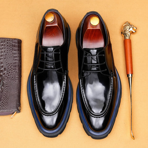 New men's leather <b>shoes</b> - business formal leather upper luxury multi-purpose thick-soled <b>height</b>-<b>increasing</b> men's <b>shoes</b> - Product Image 6