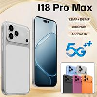 Smartphone 18 Pro Max 5G Global, batterie 8000 mAh, écran OLED HD 7,3 pouces, processeur Octa Core, caméra arrière 108 MP, fréquence de rafraîchissement 120 Hz