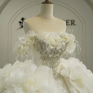 Vestido de Novia Elegante Jancember Gt26008 con Apliques 3D Estilo Princesa de Ensueño, Vestido de Fiesta para Socialité con Temperamento Elegante - Product Image 3