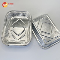 Prix bas 450ml 550ml 600ml 700ml Récipient alimentaire en feuille d'aluminium à emporter pour restauration rapide/plateau de cuisson en feuille d'aluminium