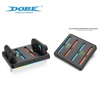 Base de Carga Mini Cuatro en Uno para Controles Izquierdo/Derecho de Nintendo Switch 2 con Iluminación RGB, Incluye Cable de Carga TNS-3160