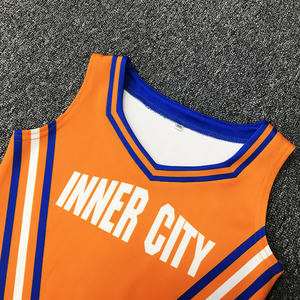 Traje de actuación de porristas de alta calidad personalizado, uniforme de animadora de calentamiento sublimado, ropa de práctica de técnica impresa - Product Image 5