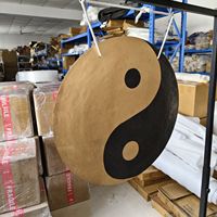 Gong traditionnel chinois en bronze, design Yin Yang personnalisé, pour la sonothérapie et les bains sonores, vente en gros