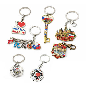Llavero de Aleación de Zinc con Diseño de Praga, Llavero Metálico Giratorio con Mosquetón, Recuerdo de la República Checa, Regalo para <span class=keywords><strong>Turismo</strong></span> - Product Image 5