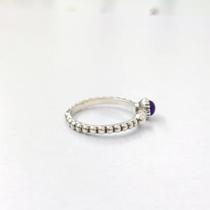 Bague en améthyste, argent sterling 925, bague en pierre précieuse, réglable, collection artisanale, belles bagues en argent, bijoux en argent - Product Image 5