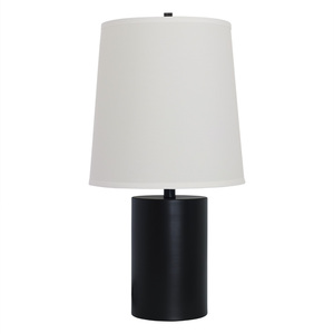 Lampe de table en résine noire de style américain, lampe de table japonaise, base en verre - Product Image 1