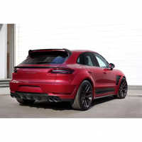 Nouveau kit carrosserie large style haut de gamme, lèvre avant, diffuseur arrière, garde-boue, jupes latérales, boulons, compatible avec Macan 2015