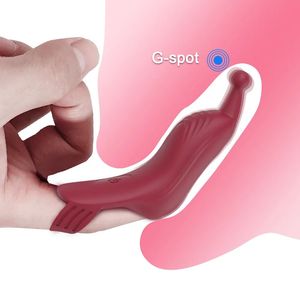 Nieuw Type Siliconen Vingerhoes Vibrator Seksspeeltjes Voor Vrouwen G Spot Orgasme Clitoris Stimulator Vrouwelijke Paar Volwassen Producten