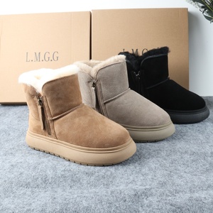 <span class=keywords><strong>Bottes</strong></span> de neige à glissière latérale pour femmes <span class=keywords><strong>bottes</strong></span> de neige doublées de fausse fourrure à la mode femmes Uggs - Product Image 6