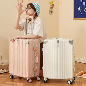 Maleta con Marco de Aluminio Rosa de 20 Pulgadas con Ruedas Giratorias, Equipaje de Viaje para Mujer con Cerradura, Color Sólido, Modelo 801 - Product Image 5