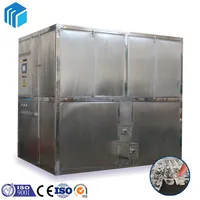 Máquina de gelo automática de 2t/24h, máquina para fazer gelo em barra, café, loja, bebidas, indústria e fábrica de gelo