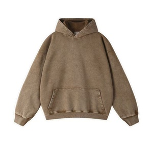 Hoodies surdimensionnés personnalisés de haute qualité 420 g/m², style vintage délavé, col rond, sans impression, effet délavé à l'acide - Product Image 6